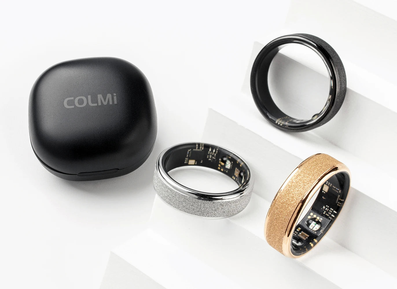 2024 COLMI R10 Smart Ring For Men Women, With Charging Case 39 Days Battery Life, Health and Sleep Monitor, 5ATM Waterproof