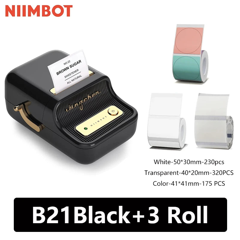 Niimbot B21 Mini Portable Thermal Label Printer Mini Adhesive Sticker Printers for Home Office  For Mobile Phone NEW