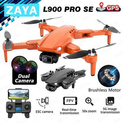 Drone L900 PRO SE GPS Dron 4k Professional HD Dual Camera 5G Wifi Brushless Foldable Quadcopter FPV Mini Drones RC Toy L900Pro