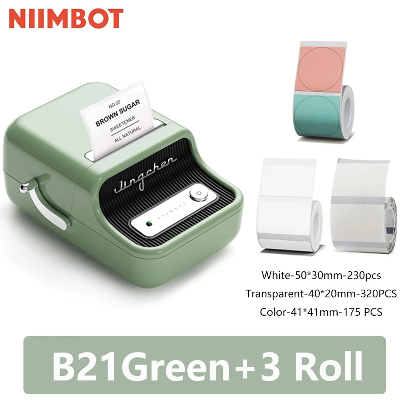 Niimbot B21 Mini Portable Thermal Label Printer Mini Adhesive Sticker Printers for Home Office  For Mobile Phone NEW