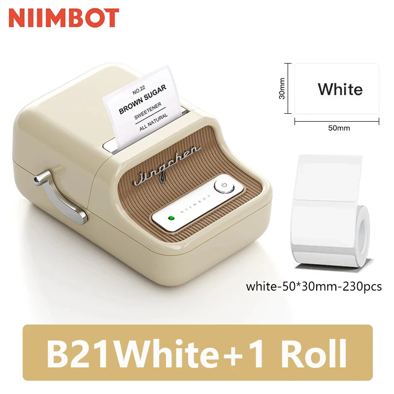 Niimbot B21 Mini Portable Thermal Label Printer Mini Adhesive Sticker Printers for Home Office  For Mobile Phone NEW