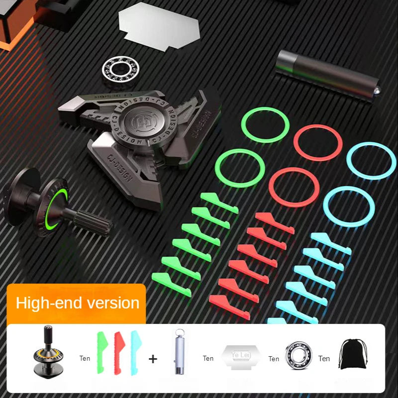 Whirl Wind Hand Spinner Metal Spinning Top DIY Luminous Adult Stress Relief High-end Finger Fidget Toy with Bottle Opener