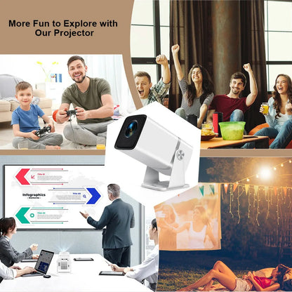 4K Full HD Projector FHD TD80W Android WiFi 3D Home Theater TD80 Portable Beam Projector Meeting Video Movie PK HY320