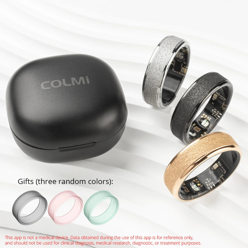 2024 COLMI R10 Smart Ring For Men Women, With Charging Case 39 Days Battery Life, Health and Sleep Monitor, 5ATM Waterproof