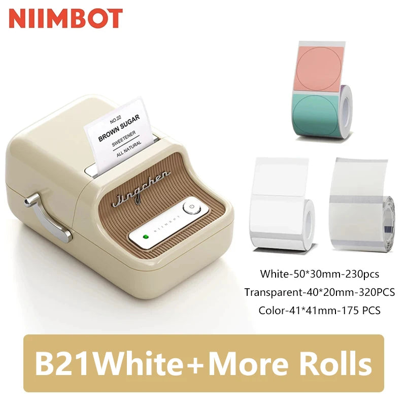 Niimbot B21 Mini Portable Thermal Label Printer Mini Adhesive Sticker Printers for Home Office  For Mobile Phone NEW