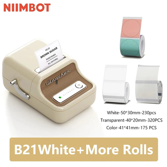 Niimbot B21 Mini Portable Thermal Label Printer Mini Adhesive Sticker Printers for Home Office  For Mobile Phone NEW