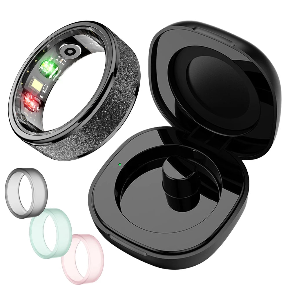 2024 COLMI R10 Smart Ring For Men Women, With Charging Case 39 Days Battery Life, Health and Sleep Monitor, 5ATM Waterproof